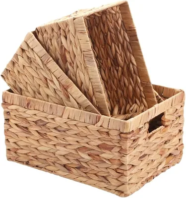 SKY-TOUCH Wicker Storage Baskets Set of 3 - Best Deal
