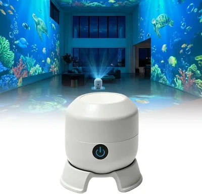 回転プロジェクターライト（空間にイリュージョンを）海洋プロジェクター、USB充電式、360°ダイナミックローテーション、ベストディール