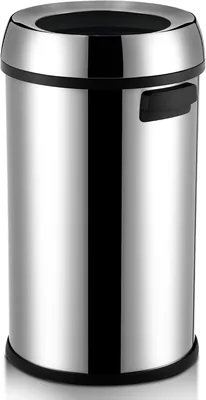 Garvee 65L/17 Gallon Open Top Heavy Duty Stainless Steel Outdoor Trash Can Cylinder Dustbin Best Deal