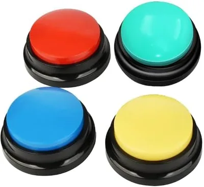Voice Recording Dog Training Buttons - 4 Pack | 30s Record & Playback