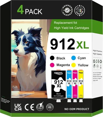 912XL Multipack Kartuschen Kompatibel mit HP 912 912 XL für Officejet Pro 8022 Kartuschen