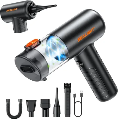 SEALIGHT Aspirateur portable, 32000Pa Puissant Aspirateur sans fil pour voiture avec moteur sans balai de 400000 tr/min, Automatique