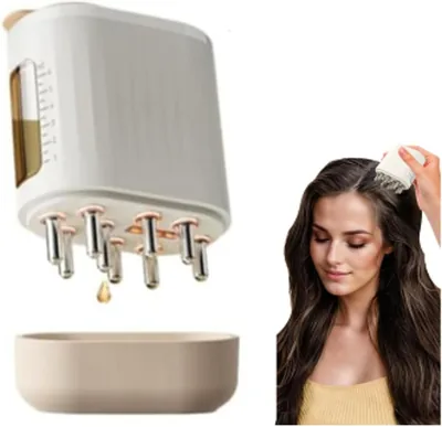 ISYRA Renacer Capilar, Masajeador Capilar Eléctrico con Luz Roja y Corriente Microactual, Cepillo Vibratorio para Crecimiento del Cabello, Anti-Caída