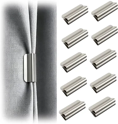 Magnetic Curtain Clips, Strong Suction Stainless Steel for Home