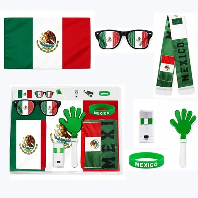 Horizon Syndicate Aficionados al Fútbol para Copa Mundial 2026 México: Bandera, Bufanda, Matraca Ruidosa, Puerta - Mejor Oferta