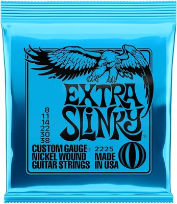 2225 Extra Slinky 8-38 गेगा निकल वाइंड इलेक्ट्रिक गिटार स्ट्रिंग्स, पैक ऑफ 1 | 57% Off