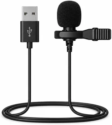 ميكروفون لافيري USB، ميكروفون كوندنسر قابل للربط، جاهز للاستخدام الفوري، مناسب للبودكاست والبث والاجتماعات والتسجيل، النموذج JH-044