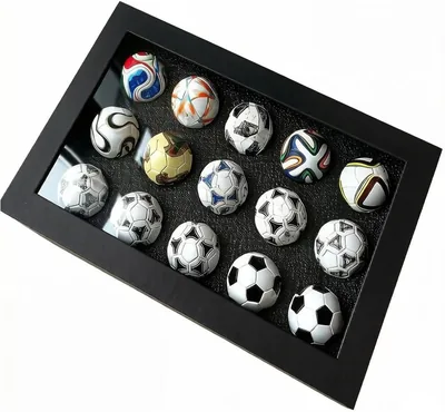 Juego de colección de Mini balones de fútbol con réplicas de la Copa Mundial, 15 piezas