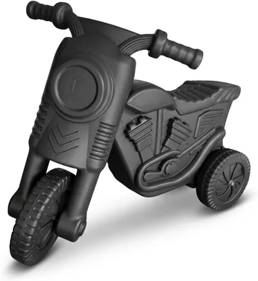 Kids Plastic Ride-On Motorcycle, 3-Wheel Balance Bike