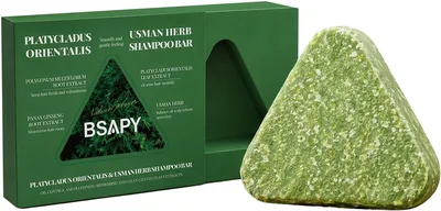 Shampoo Triangolo Solido Bsapy, con Estratti di Foglie di Cipresso, Erba Usman e Polygonum, Rinforza i Capelli - 250ml