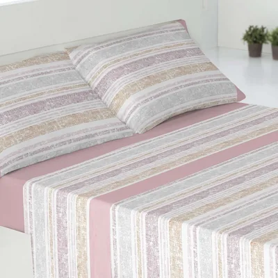 MIMOCASA Juego de Hojas 135x190 cm, Microfibra Brillante Poliéster Rosa | Hojalata Ajustada 135 x 190 cm, Hoja Superior 210 x 260 cm y 1 Pieza