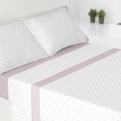 Conjunto de sábanas MIMOCASA 150x190 cm, Microfibra Brillante Poliéster Nude - Mejor Oferta