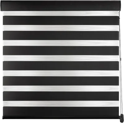 Persiana DecoKing Sheer Elegance Negro 190x240cm - Tipo Zebra Día y Noche