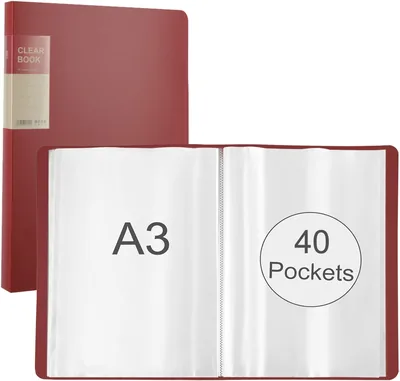 Hocadon A3 Folder Collection, Red Presentation Folder