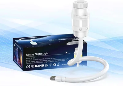 Proiettore Notturno USB LED Stelle Galattiche - Dischi Intercambiabili | Lente Ampia HD, Immagine Chiara della Galassia, 6 Dischi Inclusi, Morbido