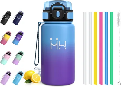 Botella Térmica Motswedi de 500 ml con Paja, Botella de Agua de Acero Inoxidable, Cantimplora para Agua Caliente y Fría, Ideal para Escuela, Oficina o Gimnasio