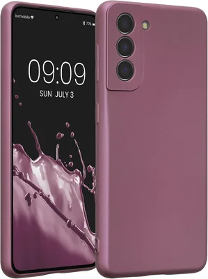 Etui kwmobile na telefon Samsung Galaxy S21 - silikonowe, połyskujące etui ochronne