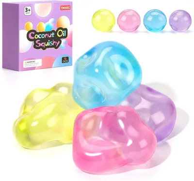 Coconut Oil Squishy Stress Balls, Soft Squeeze Toys