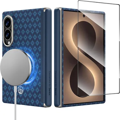 BENKS Slim Case för Samsung Galaxy Z Fold 8 Magnetisk Schermprotektor Hinge Protector Aramid Fiber Kevlar Ultra Fin Lättvikt