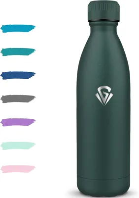 Motswedi Bottiglia d'Acqua da 1000 ml, Senza BPA, Isolata, Doppia Parete Anti-Perdita, Bottiglia in Acciaio Inox 18/8