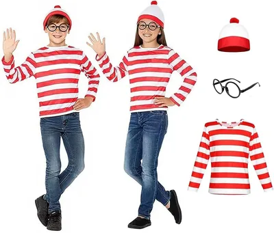 Trocdaxil Wally Costume Red & White Stripe - Best Deal