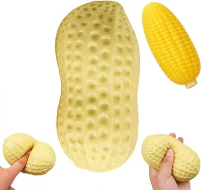 SLEEPHEAD® 2 Pcs Peanut Squishy & Corn Squishy - Stress Relief Toys