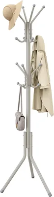SONGMICS RCR081LH01 Portaoggetti in Metallo per Abbigliamento Borse Cappelli, Altezza 175 cm, 16 Ganci - Offerta al 10% di Sconto