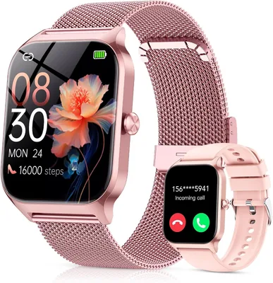 CASCHO Reloj Inteligente Mujer 1.85" HD Smartwatch con Llamadas 120+ Modos Deportes Monitor Cardiaco y Sueño Resistente Agua - 72% Descuento