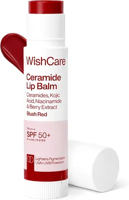 WishCare टिन्टेड लिप बालम SPF 50 PA+++ | गुणसंवर्धक लिप बालम के लिए अंधाकार लिप्स | इन-विवो टेस्ट किया गया | कोजिक एसिड और नियासिनामाइड |