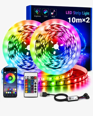 Easytao Tira Led 3535 RGB Bluetooth 20m con Control APP y Remoto IR | Luces LED Sincronizadas con Música