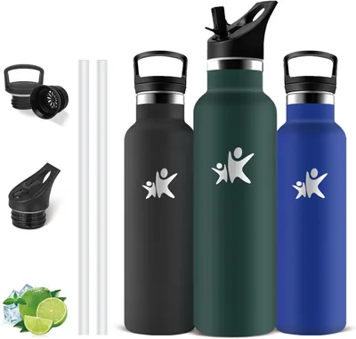 Termos di Acqua Grsta, Bottiglia Termica da 750 ml, Bottiglia Sportiva | Mantiene Caldo per 12 Ore / Freddo