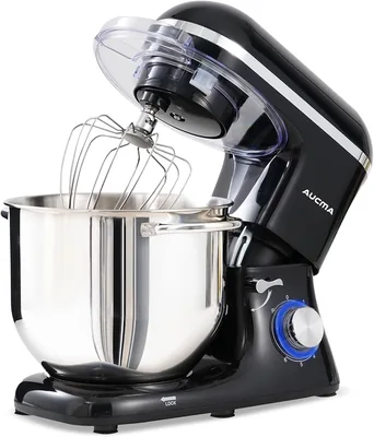 Aucma Stand Mixer,8QT 900W 6-Speed Tilt-Head Food Mixer, Kitchen Electric Mixer with Dough Hook, Wir