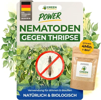 GREEN GUARDIA Nematoden gegen Thripse, 4 Millionen für 8 m², biologische Nutzinsekten für natürlichen Thripskontrolle