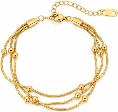 RHEENA & CO. Bracelets for Women - 18K Gold Plated Stainless Steel