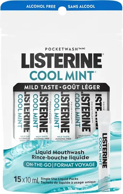 Listerine On-The-Go 90% Off Mouthwash Packets