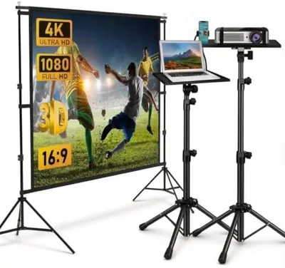 Aumerage Outdoor Cinema Bundle - 120" Projector Screen + Tripod Stand Best Deal
