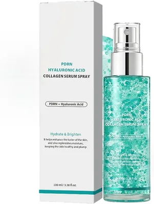 FEXMS Collagen Glow Facial Serum Spray con Ácido Hialurónico y PDRN - Bruma Luminosa Efecto Water Glow, No Comedogénico
