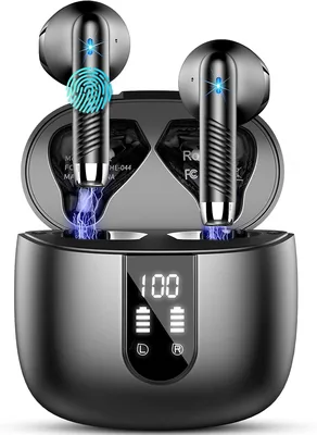Cuffie Bluetooth 5.4 con App Personalizzata, 6D Stereo Earphone | 6 ENC Mic/56h Wireless