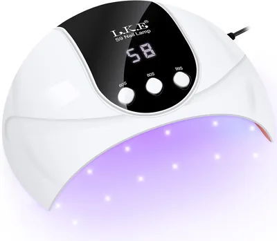 UV-Lampe für Gel-Nägel, 54 W UV Lampe Nägel | UV LED Nagellampe für Gel-Nägel mit 3 Zeigern, LCD-Display, Autosensor, ideal für Anfänger