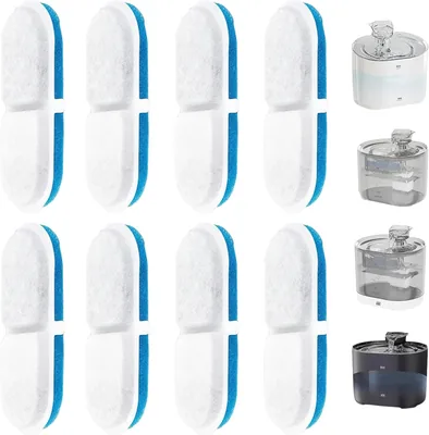 Filtros para Fuentes de Agua para Gatos VEAMAXXEA 8 Piezas de 74 oz/2,2 L | Repuestos para Bebederos
