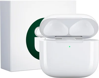 Étui de recharge sans fil de remplacement compatible avec AirPods 4, 450mAh avec bouton Bluetooth pour appairage