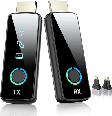 Transmisor y Receptor HDMI Inalámbrico 4K, con Entrada y Salida 4K, Pantalla LED Mejorada Edición 2026, Plug and Play, Extensión de Alcance