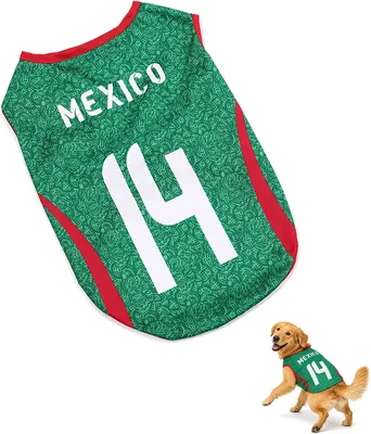 Jersey México Perro, Playera de México 2026, Ropa Deportiva Transpirable para Perros y Gatos Best Deal