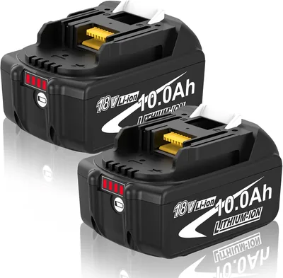 2er-Pack 10.0Ah Ersatzakku für Makita Akku 18V LXT BL1850B/BL1860B - Kompatibel mit DC18RD/DC18RC Ladegerät & 18V LXT Geräten Best Deal