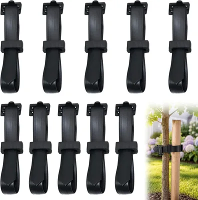 10 Pcs Tree Ties Rubber Straps - Adjustable Support