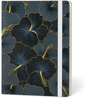Black & Gold Floral Journal Notebook - Thick Paper, Lined Pages - Best Deal