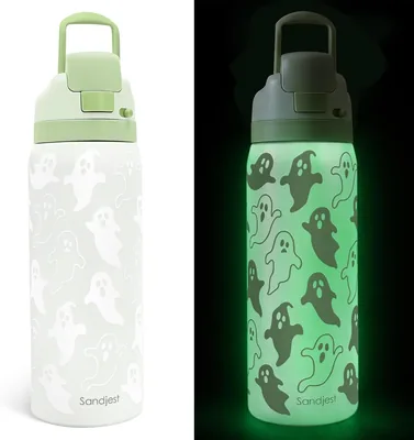 SANDJEST Boo Glow Water Bottle 32oz