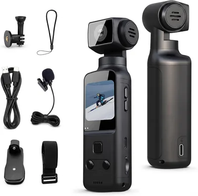4K Pocket Camera WiFi Body Cam - 1.3" LCD