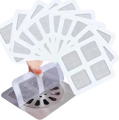Drain Mesh Stickers (12 Pack) - Hair Catcher & Filter