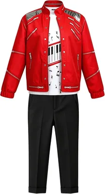 Pop Star Halloween Costume Set - Black Sequin Jacket & Accessories Best Deal